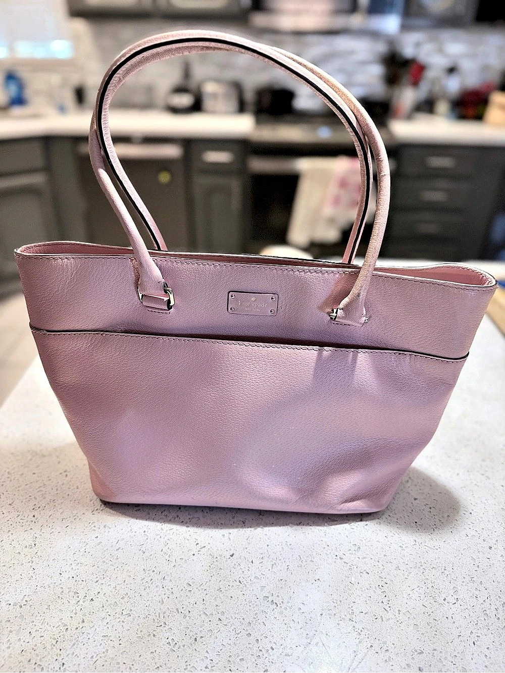 Kate Spade Pink Leather Tote Bag